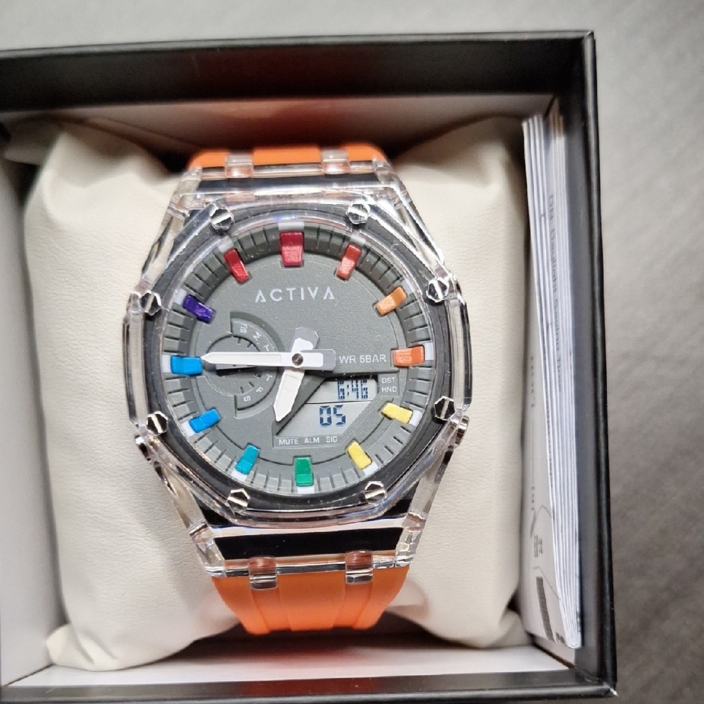 New Activa x Invicta Multicolor Dial Watch Orange (ACW2100-001)